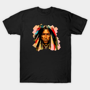 Native American Indian Graffiti Street Art T-Shirt